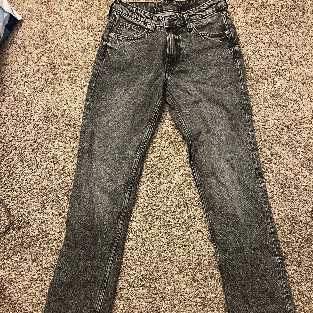 Dark grey denim pants